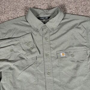Carhartt Force Men's Relaxed Fit Lightweight Long-Sleeve Shirt Green Large Tall